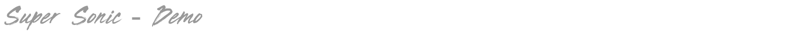 Super Sonic font preview